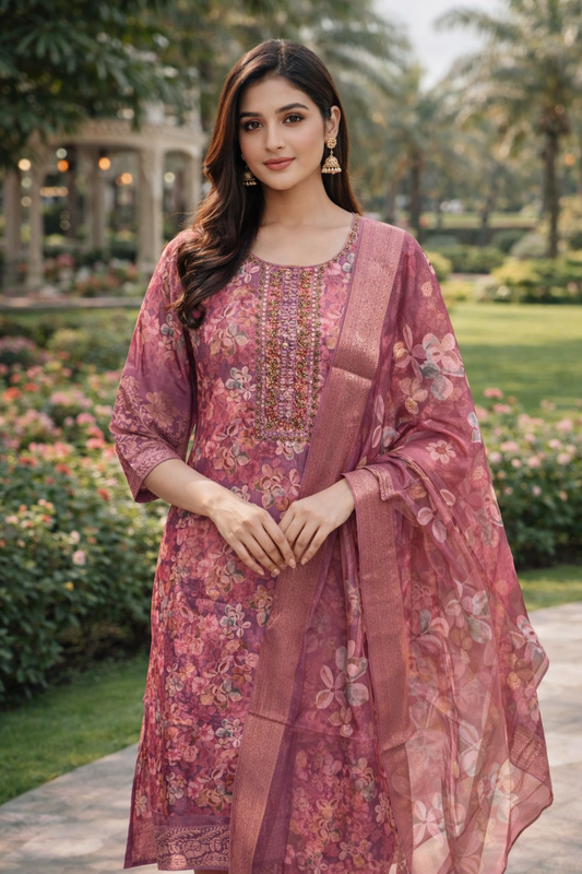 Premium Party Wear 3 Pcs Salwar Set - PPSS20