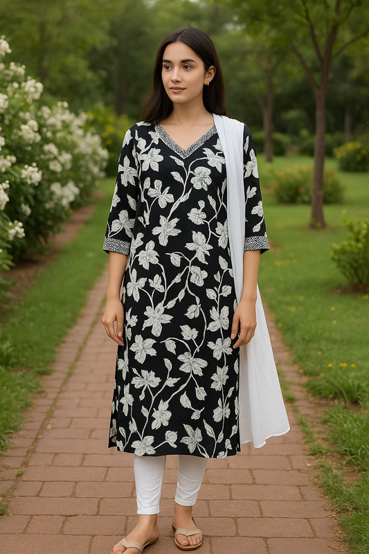 Plain White Dupatta