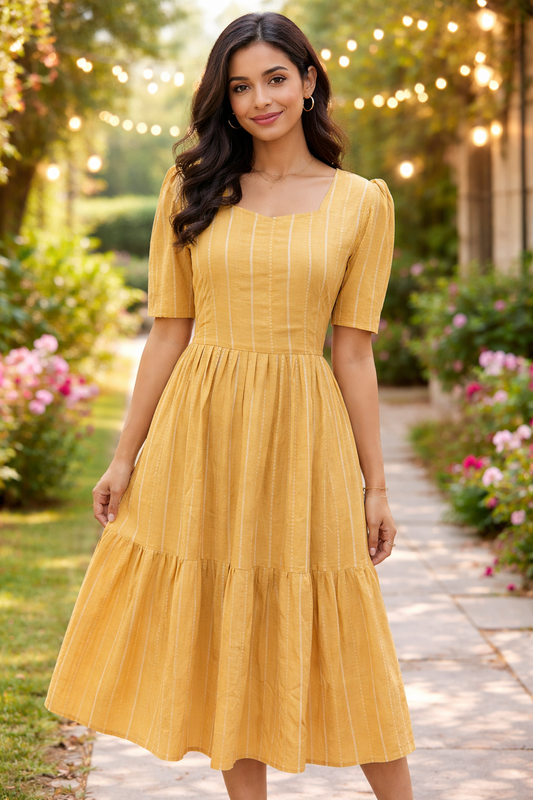 Plain Yellow Line Midi - PNMD01