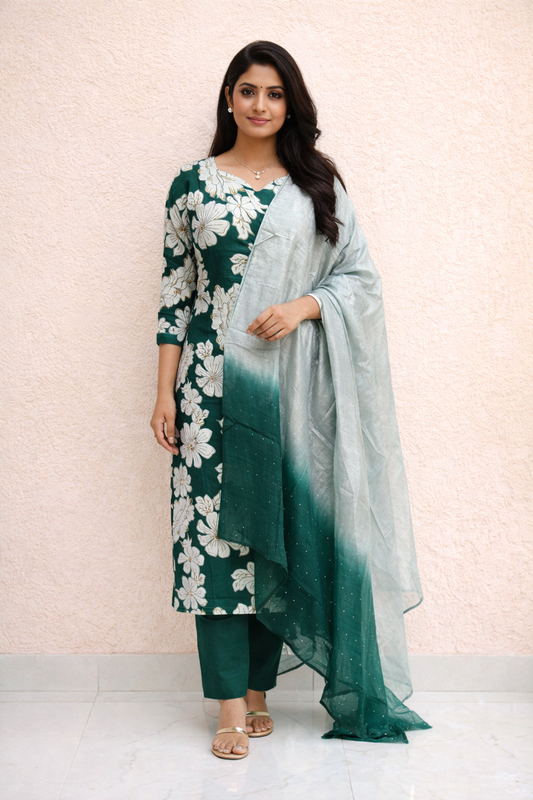 Casual Wear Vatican Silk 3 Pcs Salwar Set - CWSS09