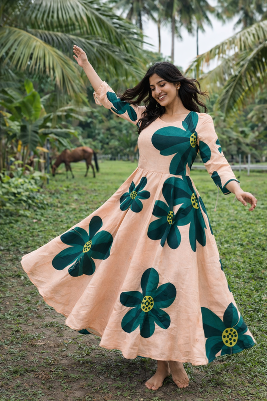 Digital Print Full Flare Long Maxi - DPMX01