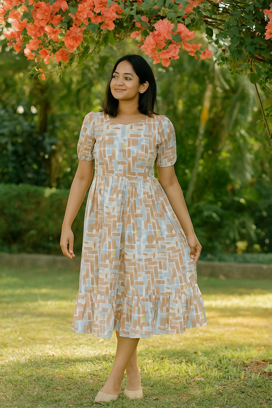 Pure Viscous Brown Georgette Midi - GM30