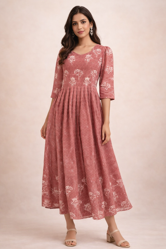 Printed Hakoba Full Flare Maxi - PHMX03