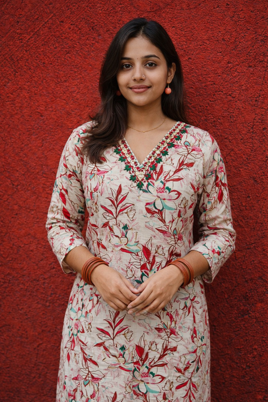 Vatican Silk Straight Cut Kurti - SCKT29