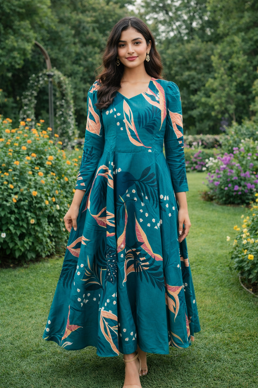 Digital Print Full Flare Long Maxi - DPMX06