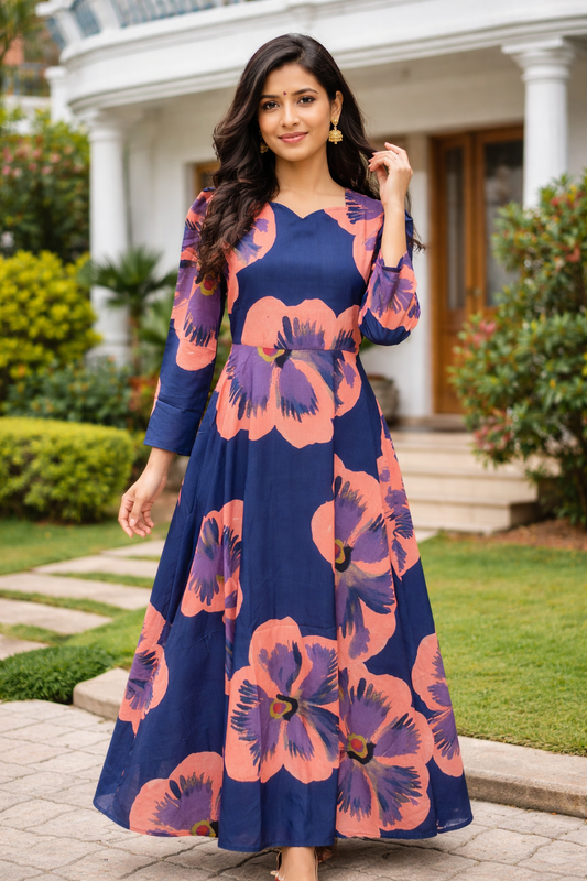 Digital Print Full Flare Long Maxi - DPMX05