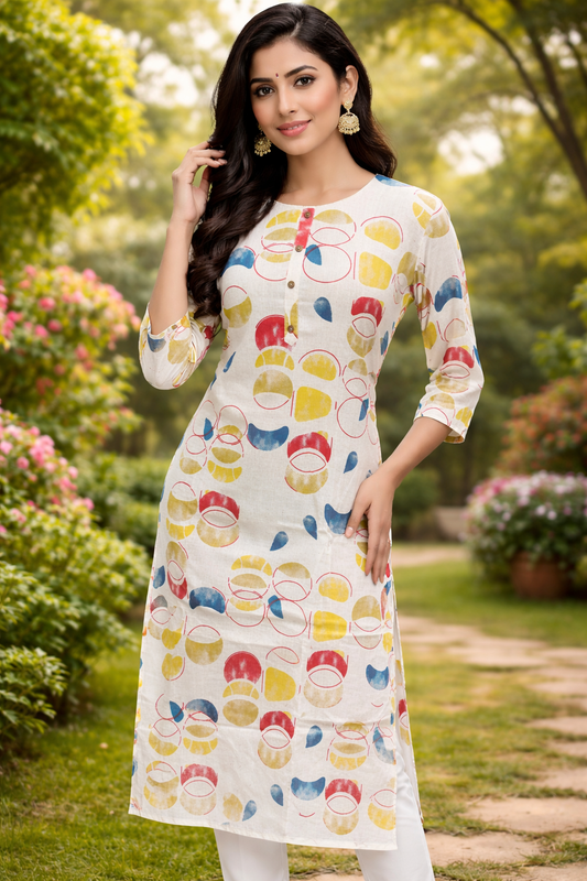 Khadi Cotton Aline Kurti - ALKT08