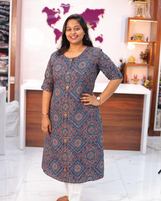 Budget Friendly Plus Size Aline Kurti - PSAK39