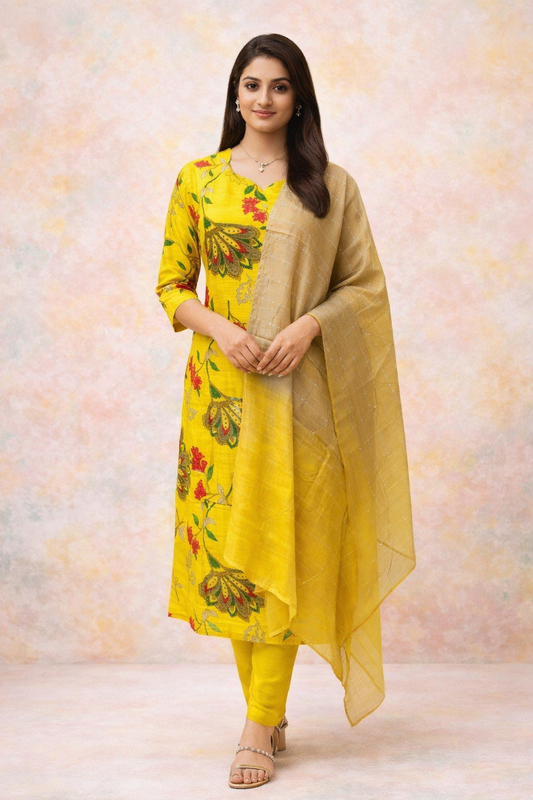 Casual Wear Vatican Silk 3 Pcs Salwar Set - CWSS18