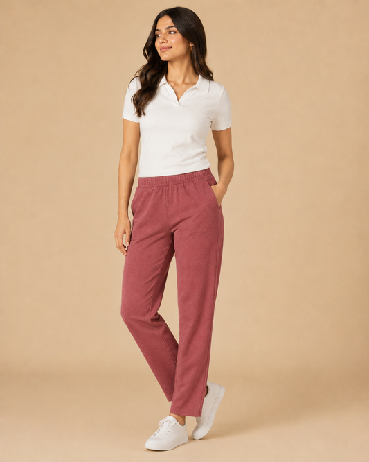 Stretchable Straight Pant With Pocket