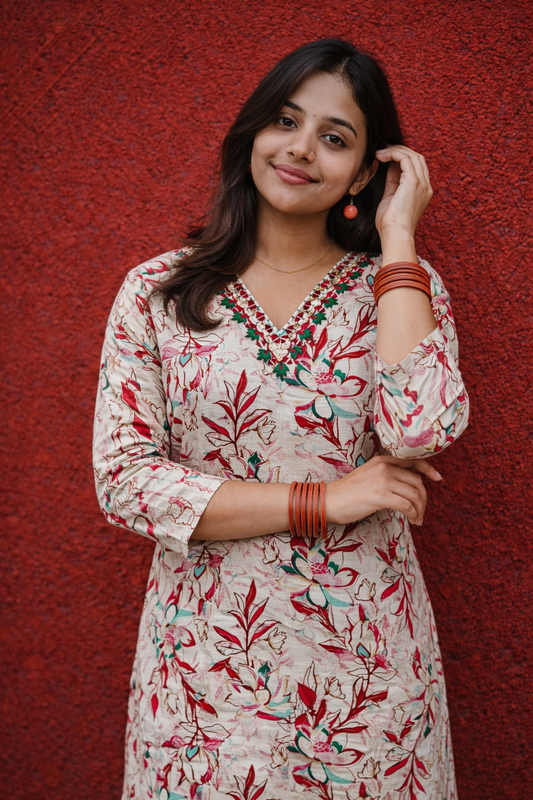 Vatican Silk Straight Cut Kurti - SCKT29