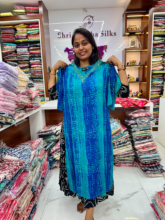 Spun Cotton Mirror work Kurthi