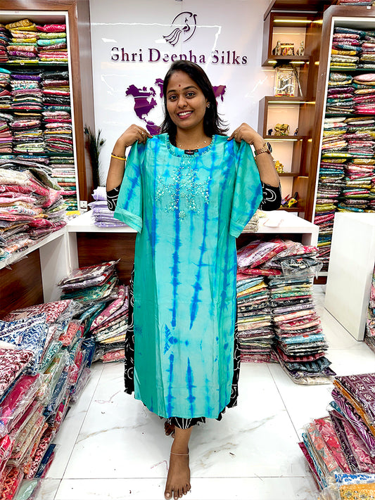 Tie & Dye Georgette Silk Kurthi