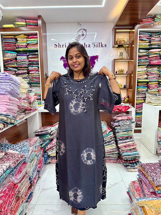 Tie & Dye Georgette Silk Kurthi
