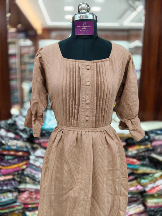 Chocolate Brown Western Midi - WM23