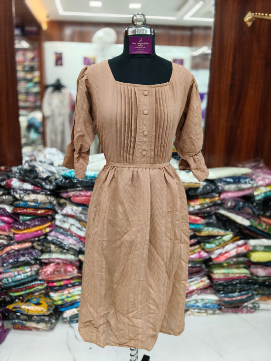 Chocolate Brown Western Midi - WM23