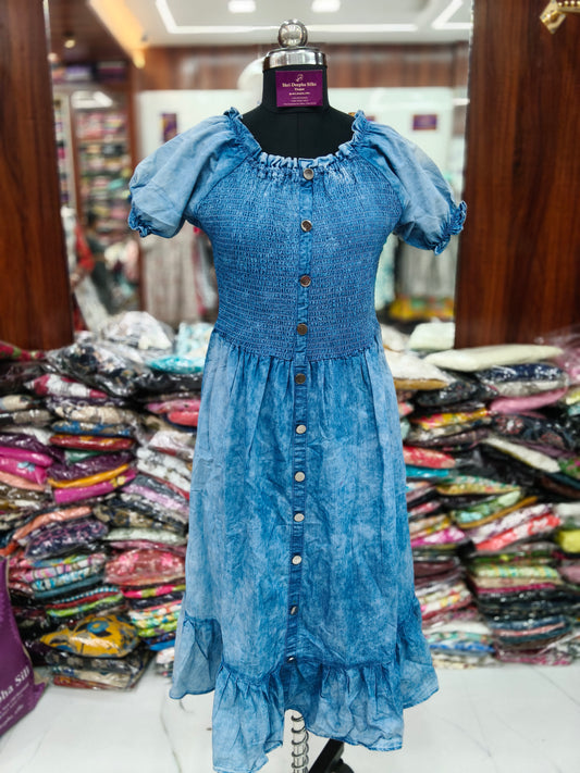 Ice blue Western Midi - WM24